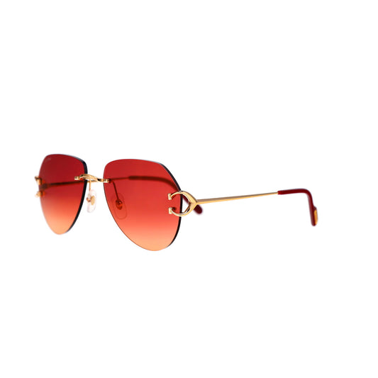 Cartier Custom Vintage Double C Gold Sunglasses by MEG