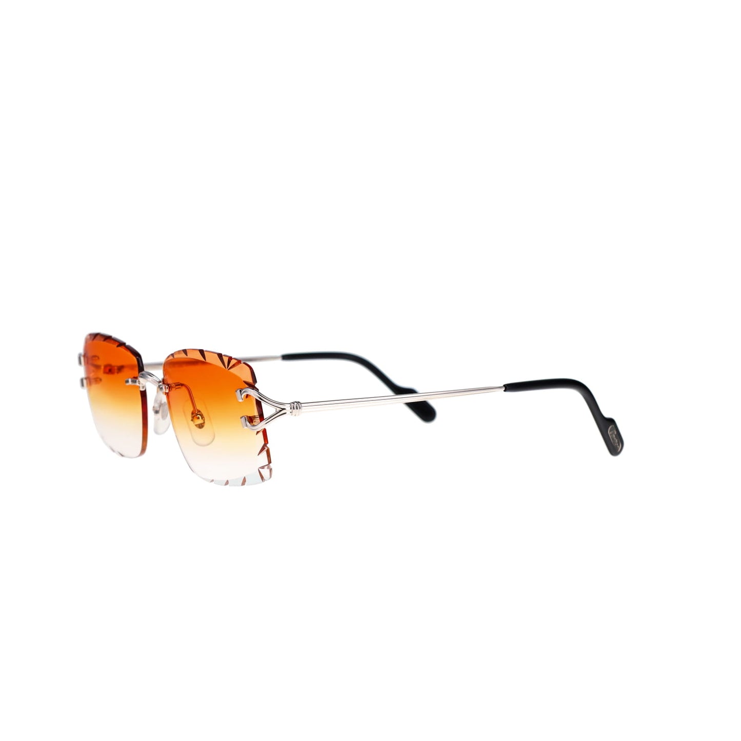 Cartier Custom Double C Godron Platinum Sunglasses by MEG