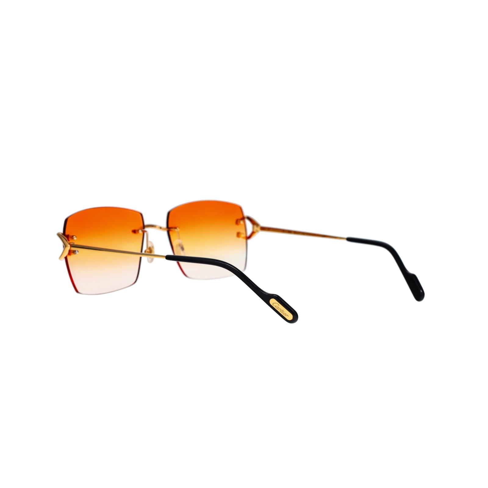 Cartier Custom Vintage Double C Mykonos Sunglasses Gold by MEG