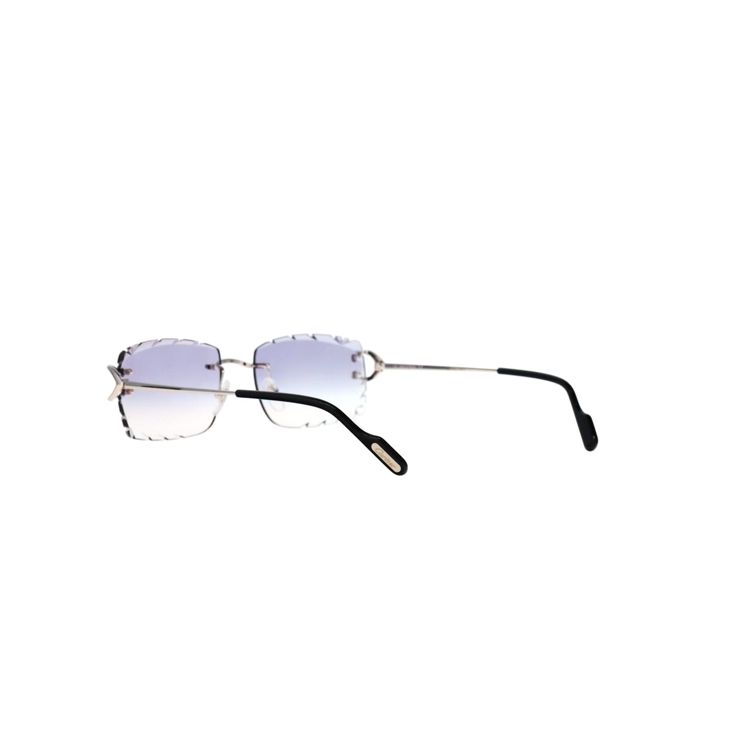 Cartier Custom Vintage Double C Diamond Cut Mykonos Platinum Sunglasses by MEG