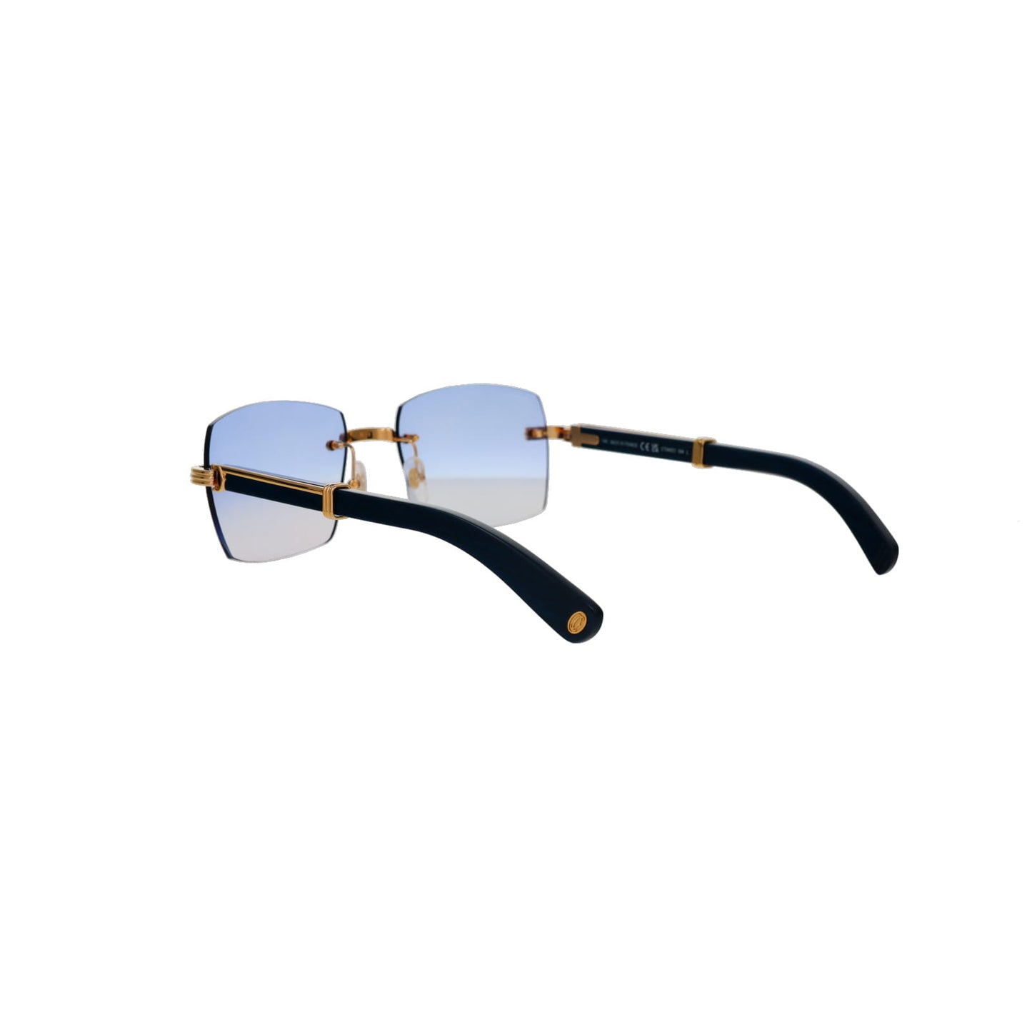 CT0485O Cartier Custom Première Blue Wood Sunglasses by MEG
