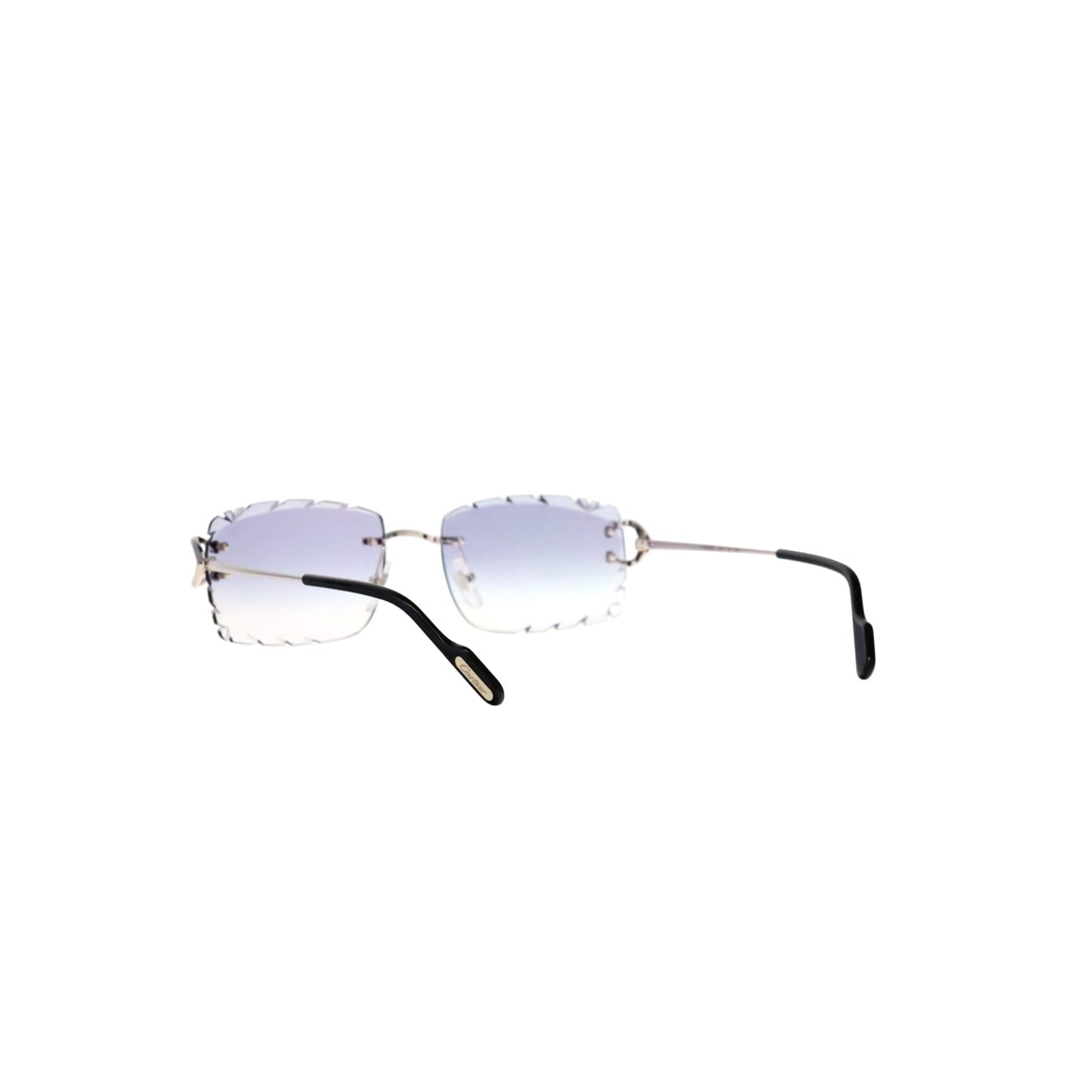 Cartier Custom Vintage Double C Diamond Cut Mykonos Platinum Sunglasses by MEG