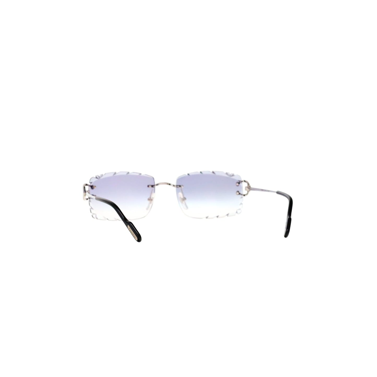 Cartier Custom Vintage Double C Diamond Cut Mykonos Platinum Sunglasses by MEG