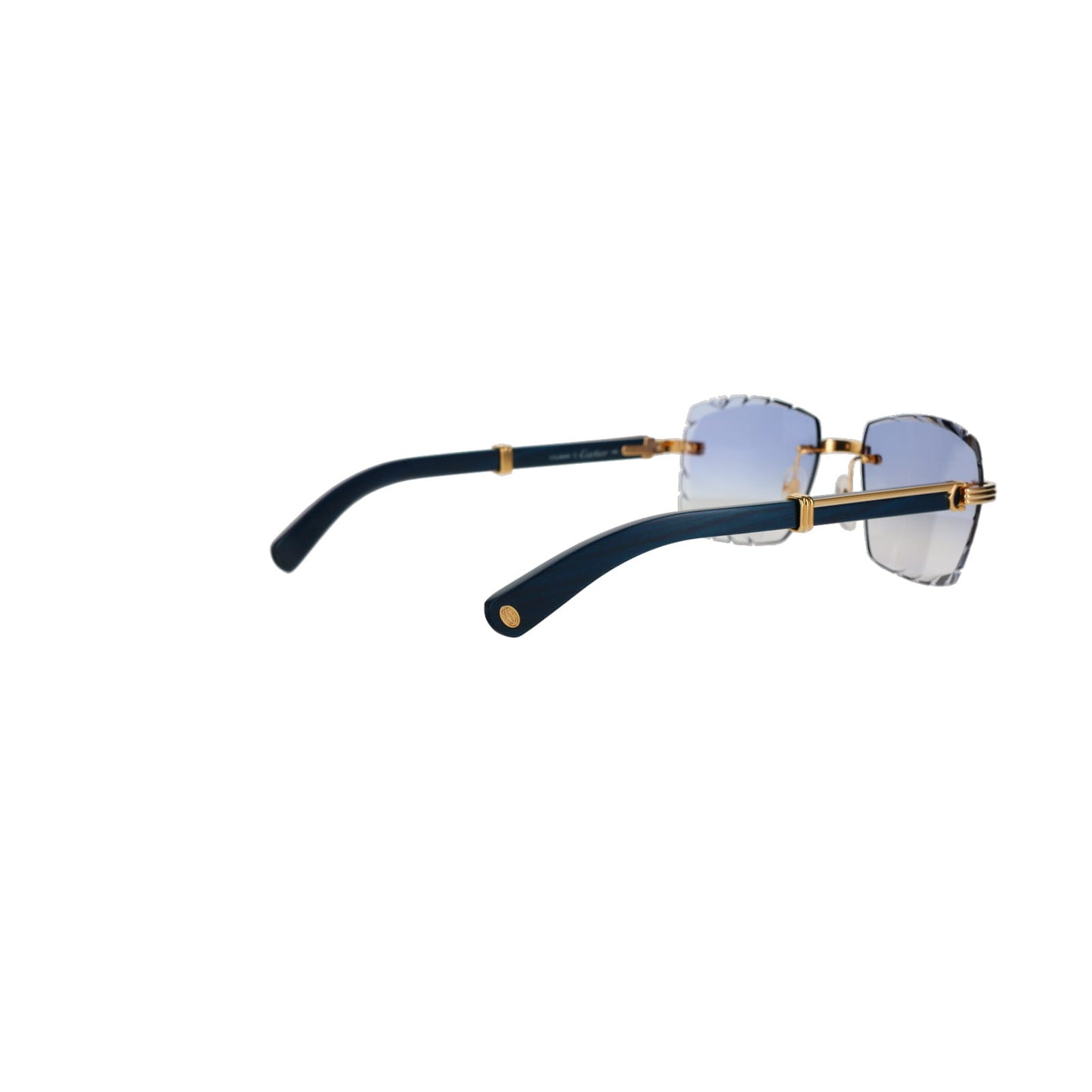 CT0485O Cartier Custom Première Blue Wood Sunglasses by MEG