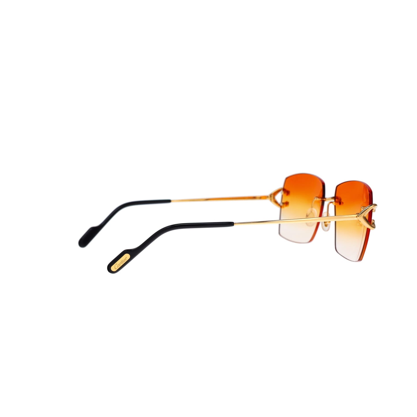 Cartier Custom Vintage Double C Mykonos Sunglasses Gold by MEG