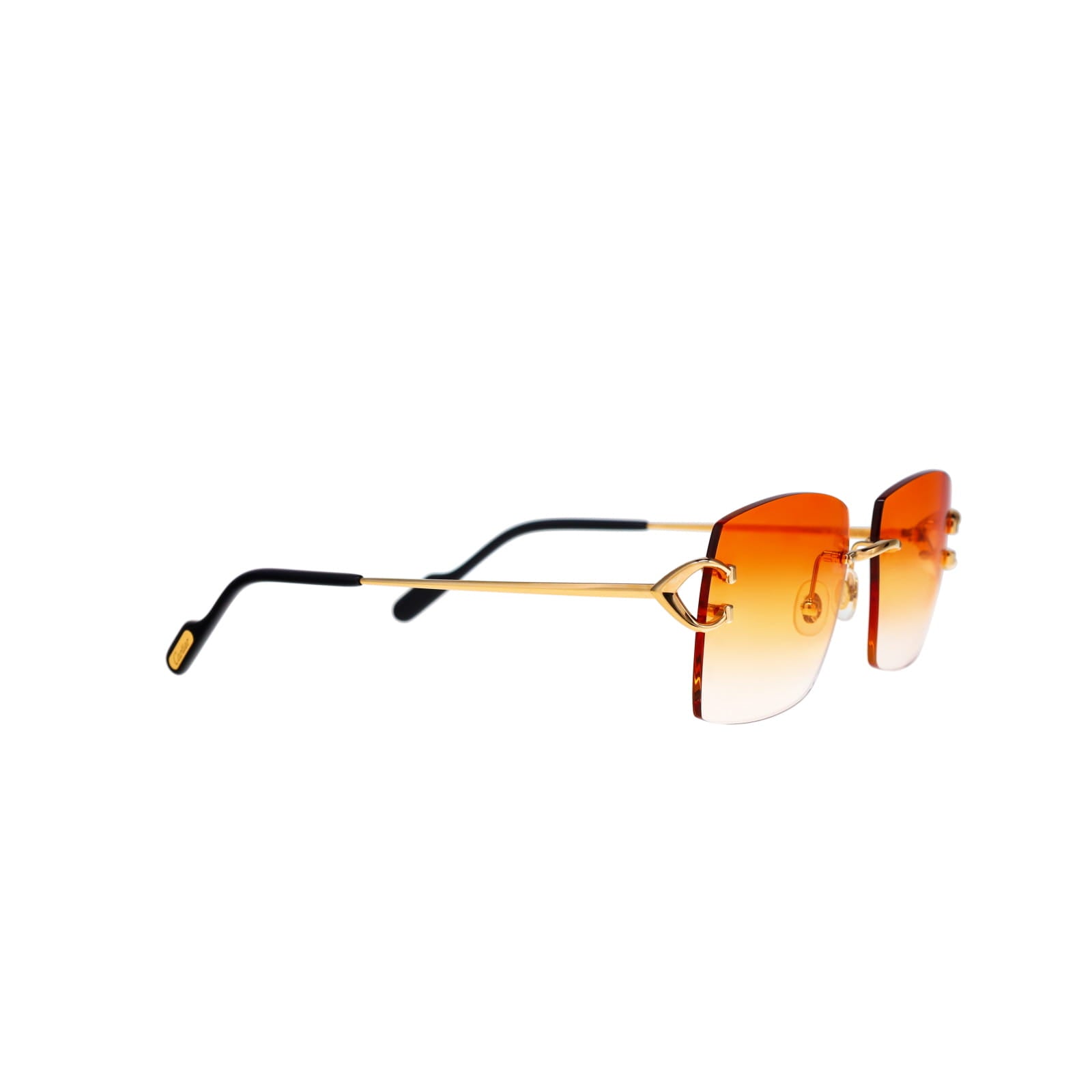 Cartier Custom Vintage Double C Mykonos Sunglasses Gold by MEG