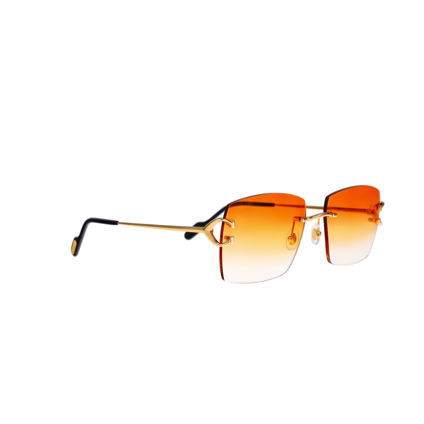 Cartier Custom Vintage Double C Mykonos Sunglasses Gold by MEG