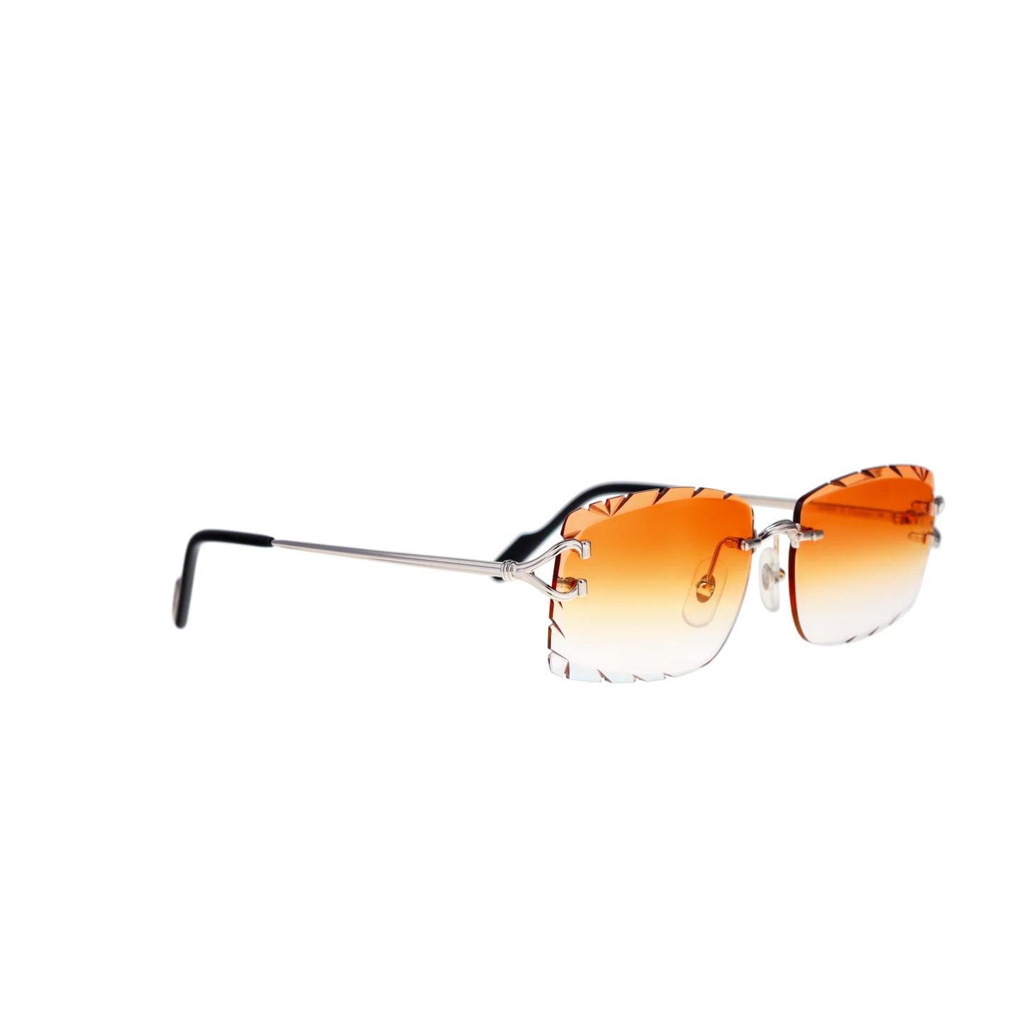 Cartier Custom Double C Godron Platinum Sunglasses by MEG