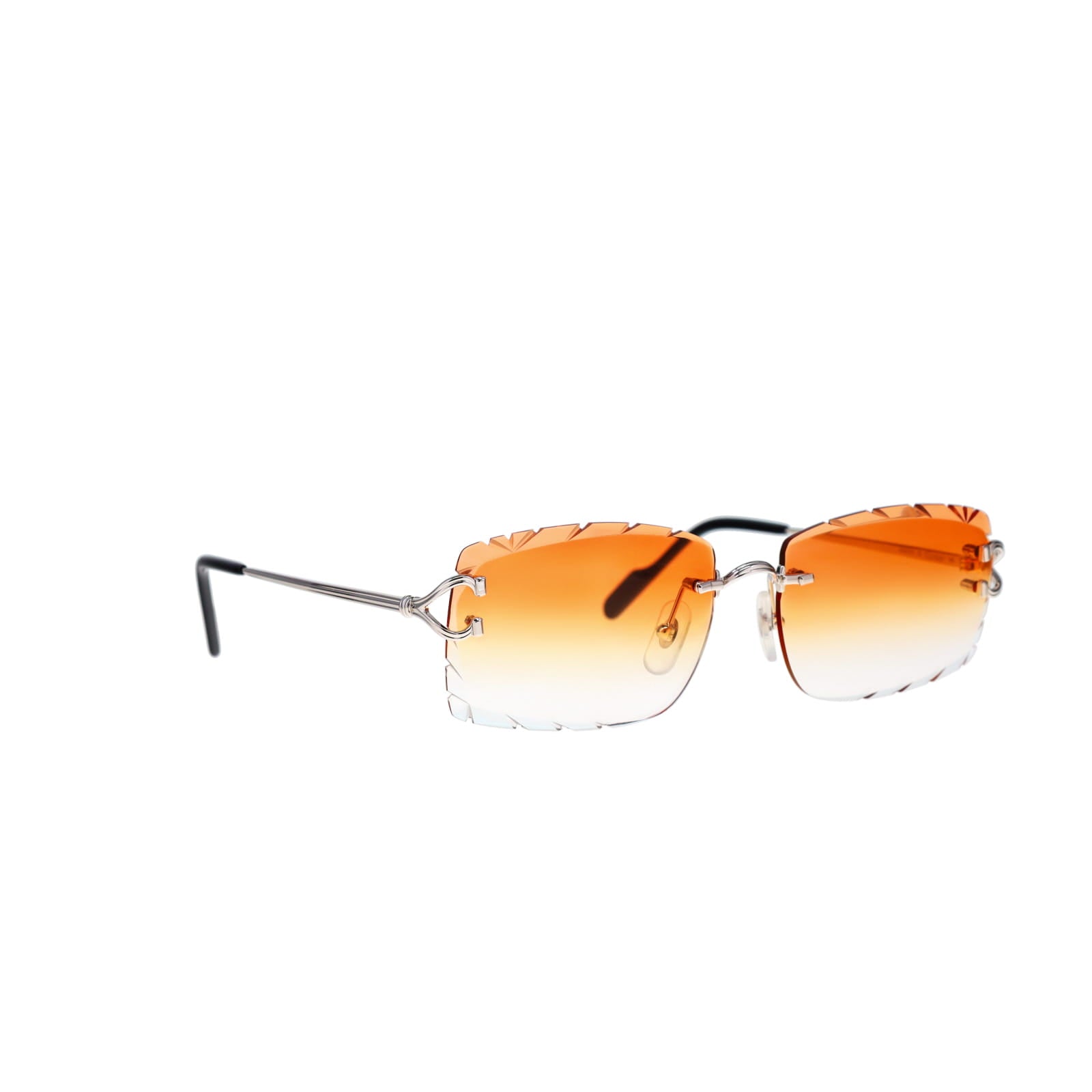 Cartier Custom Double C Godron Platinum Sunglasses by MEG