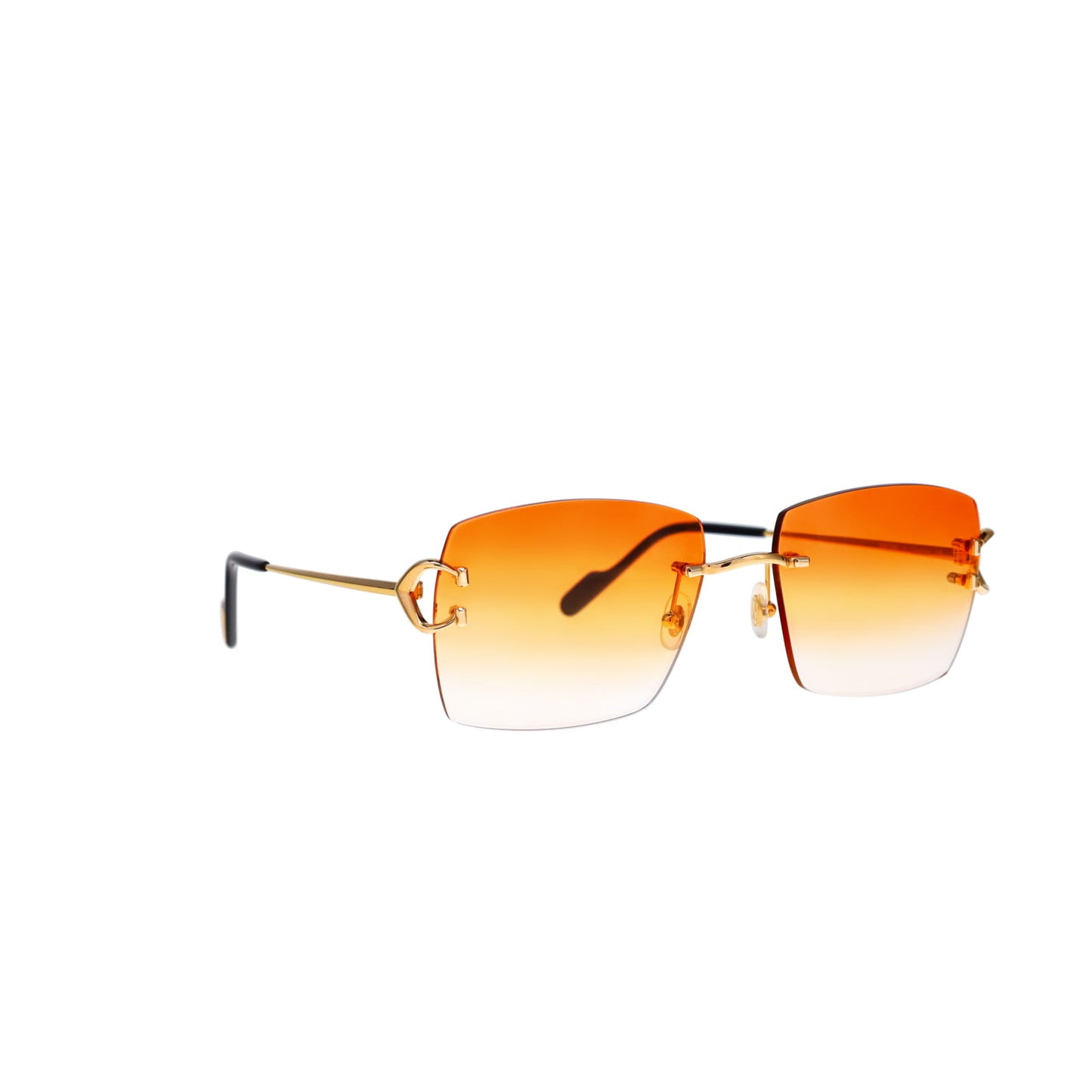 Cartier Custom Vintage Double C Mykonos Sunglasses Gold by MEG