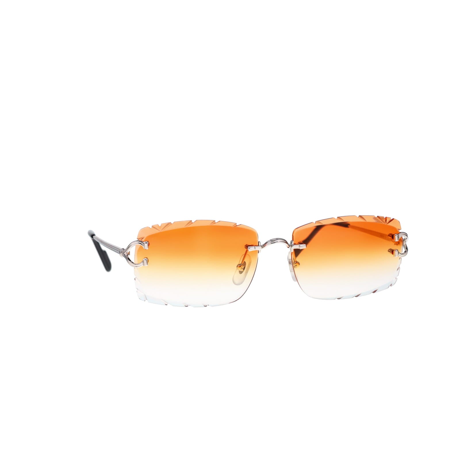 Cartier Custom Double C Godron Platinum Sunglasses by MEG