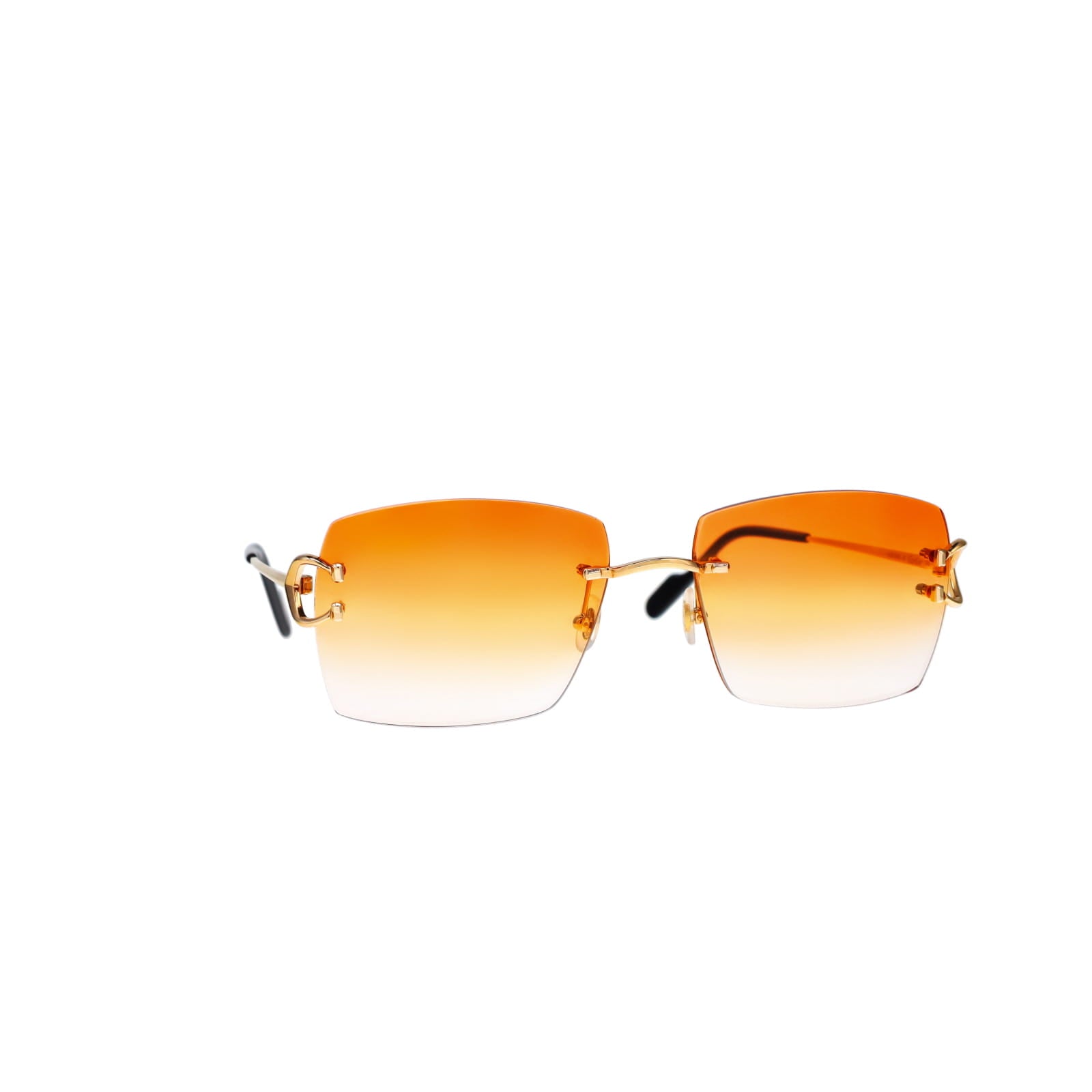 Cartier Custom Vintage Double C Mykonos Sunglasses Gold by MEG